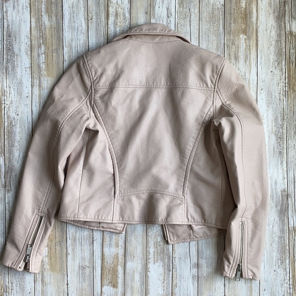 Women’s light pink faux leather Pistola jacket - Picture 3 of 5